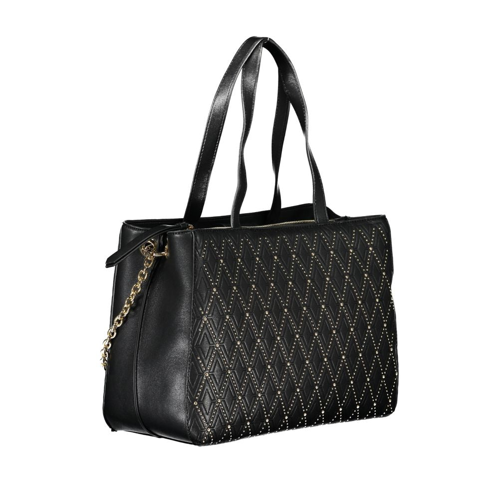Mario Valentino Black Polyurethane Women's Handbag