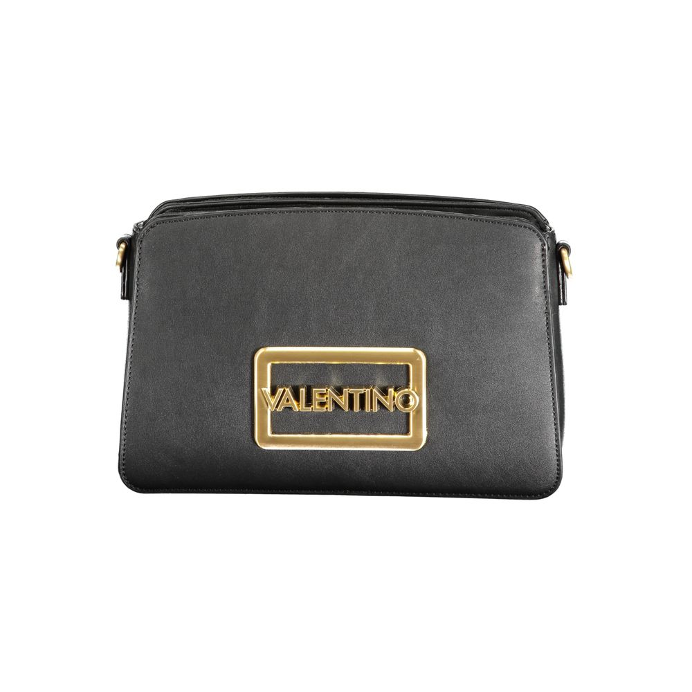 Mario Valentino Nero Polyurethane Women's Bag With Adjustable Shoulder Strap