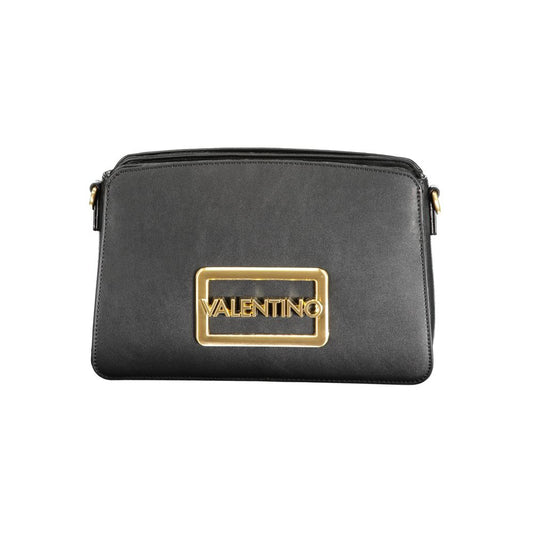 Mario Valentino Nero Polyurethane Women's Bag With Adjustable Shoulder Strap