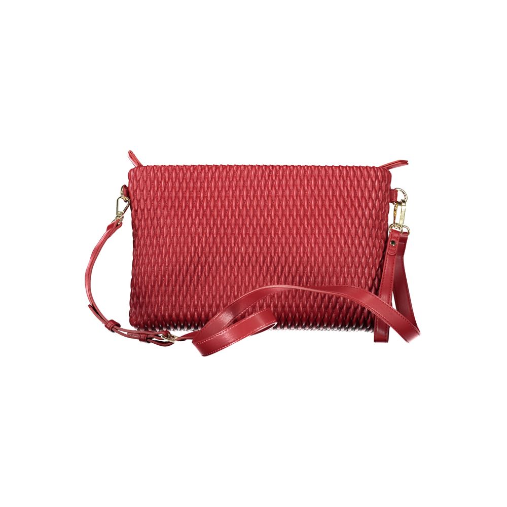 Mario Valentino Red Polyurethane Women's Clutch Bag