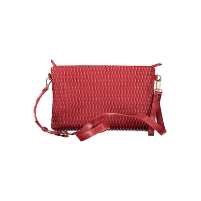 Mario Valentino Red Polyurethane Women's Clutch Bag