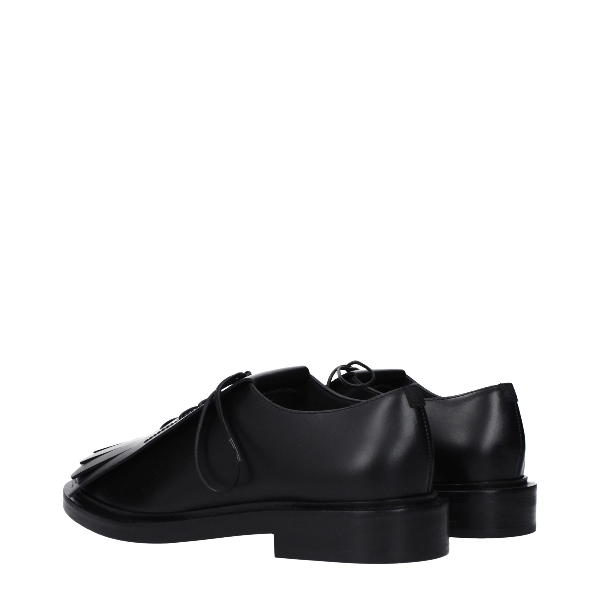 Max Mara Black Leather Oxfords And Derbies