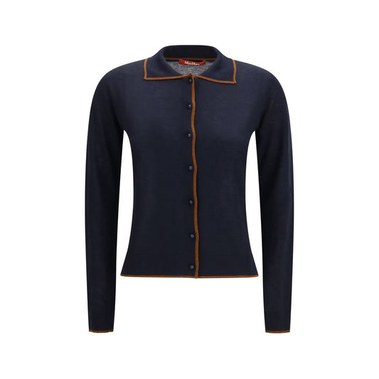 Max Mara Blue Silk Cardigan