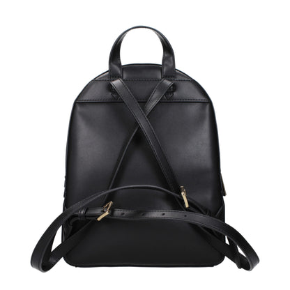 Michael Kors Black Leather Backpacks