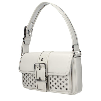 Michael Kors White Leather Shoulder Bag