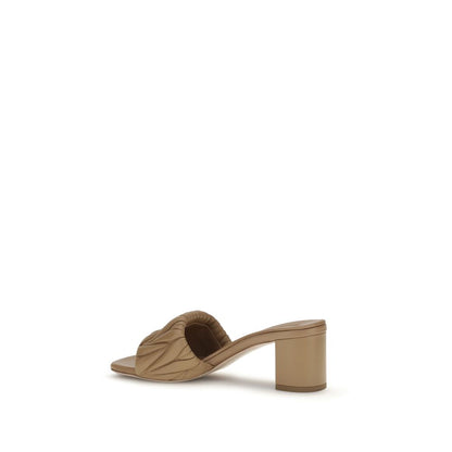 Miu Miu Beige Lamb Ovis Aries Aries Platform Sandals