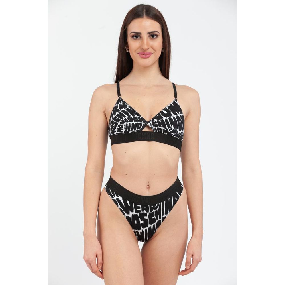 Moschino Black Cotton Bikini