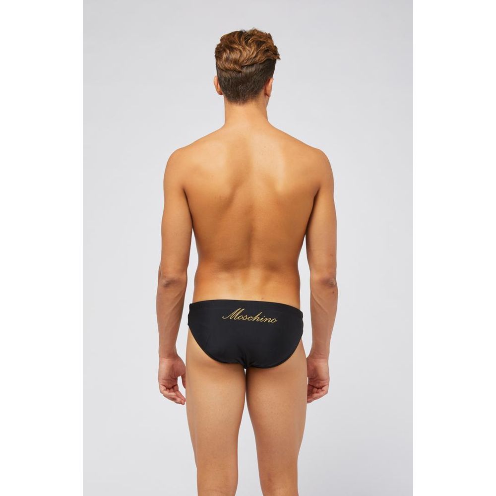 Moschino Black Polyamide Swim Briefs