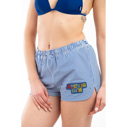 Moschino Blue Polyester Swim Shorts