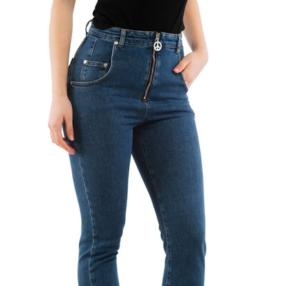 Moschino Multicolor Cotton High-Waisted Jean