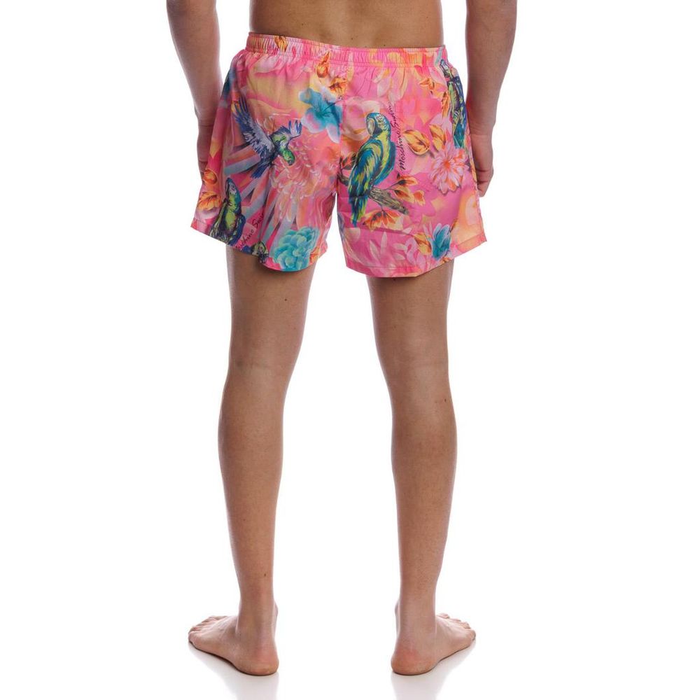 Moschino Multicolor Polyester Swim Shorts