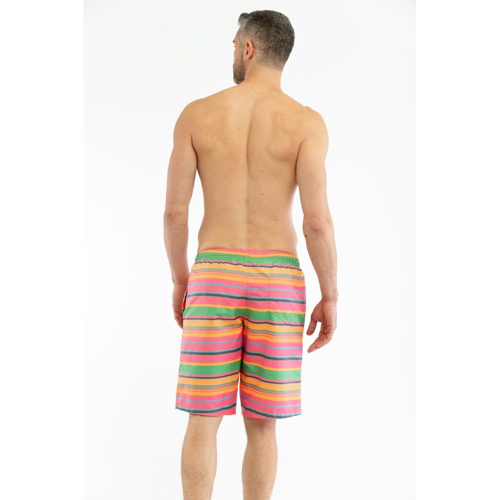 Moschino Multicolor Polyester Swim Shorts