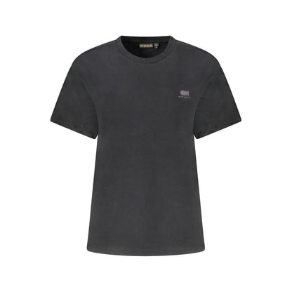 Napapijri Black Cotton T-Shirt