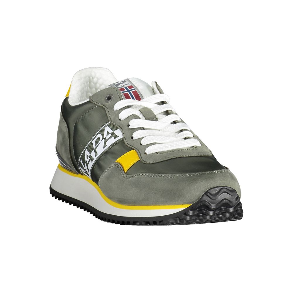 Napapijri Green Polyester Men Sneakers-Modeoutlet