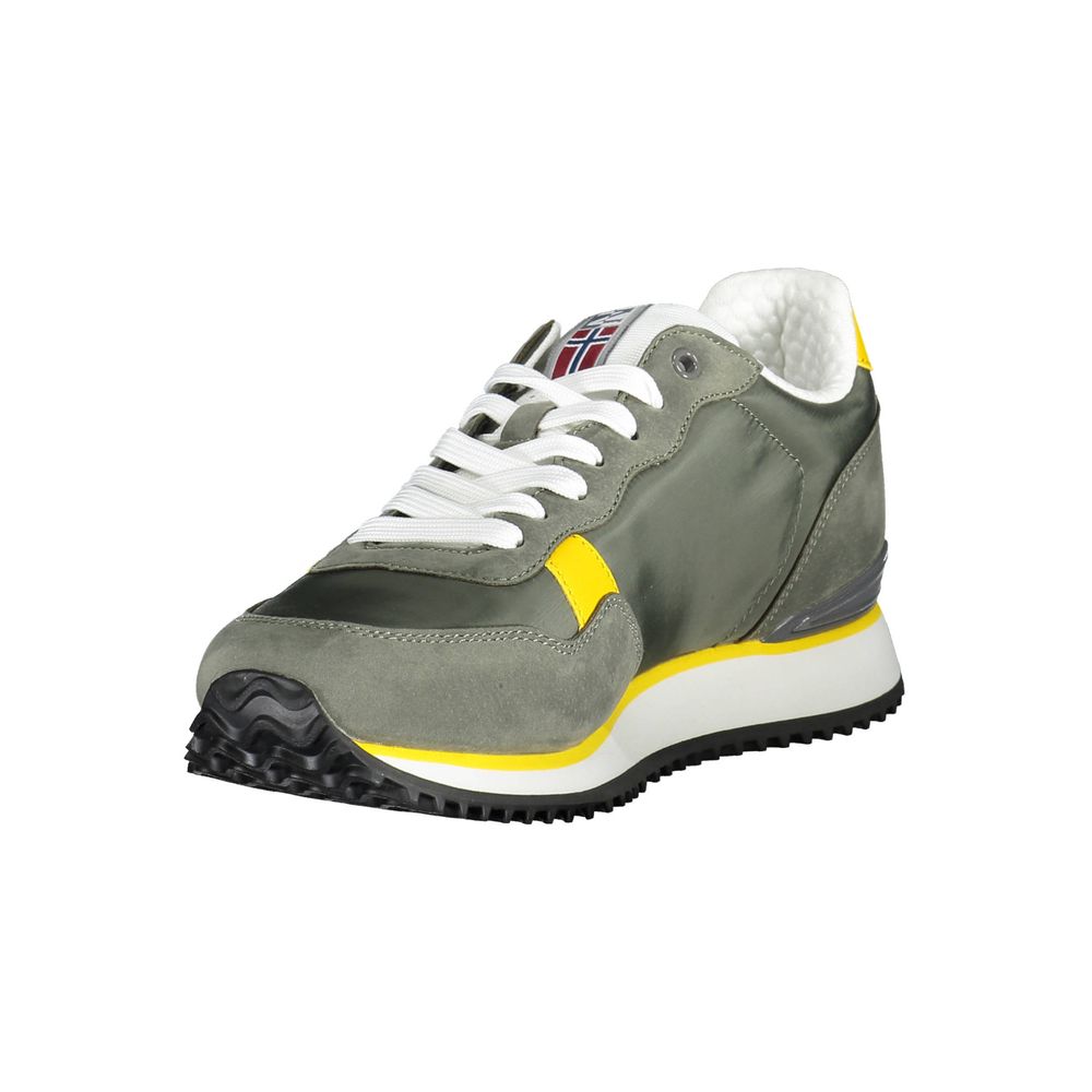 Napapijri Green Polyester Men Sneakers-Modeoutlet
