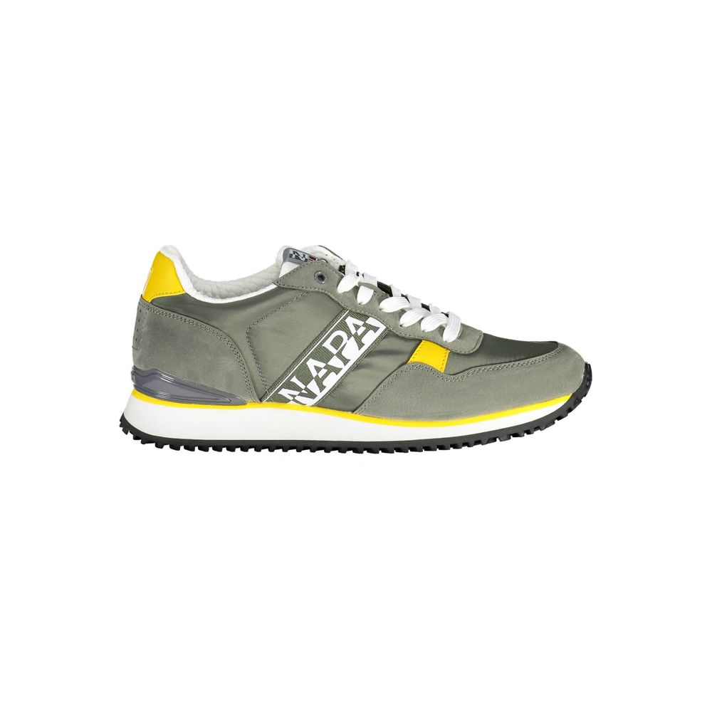 Napapijri Green Polyester Men Sneakers-Modeoutlet