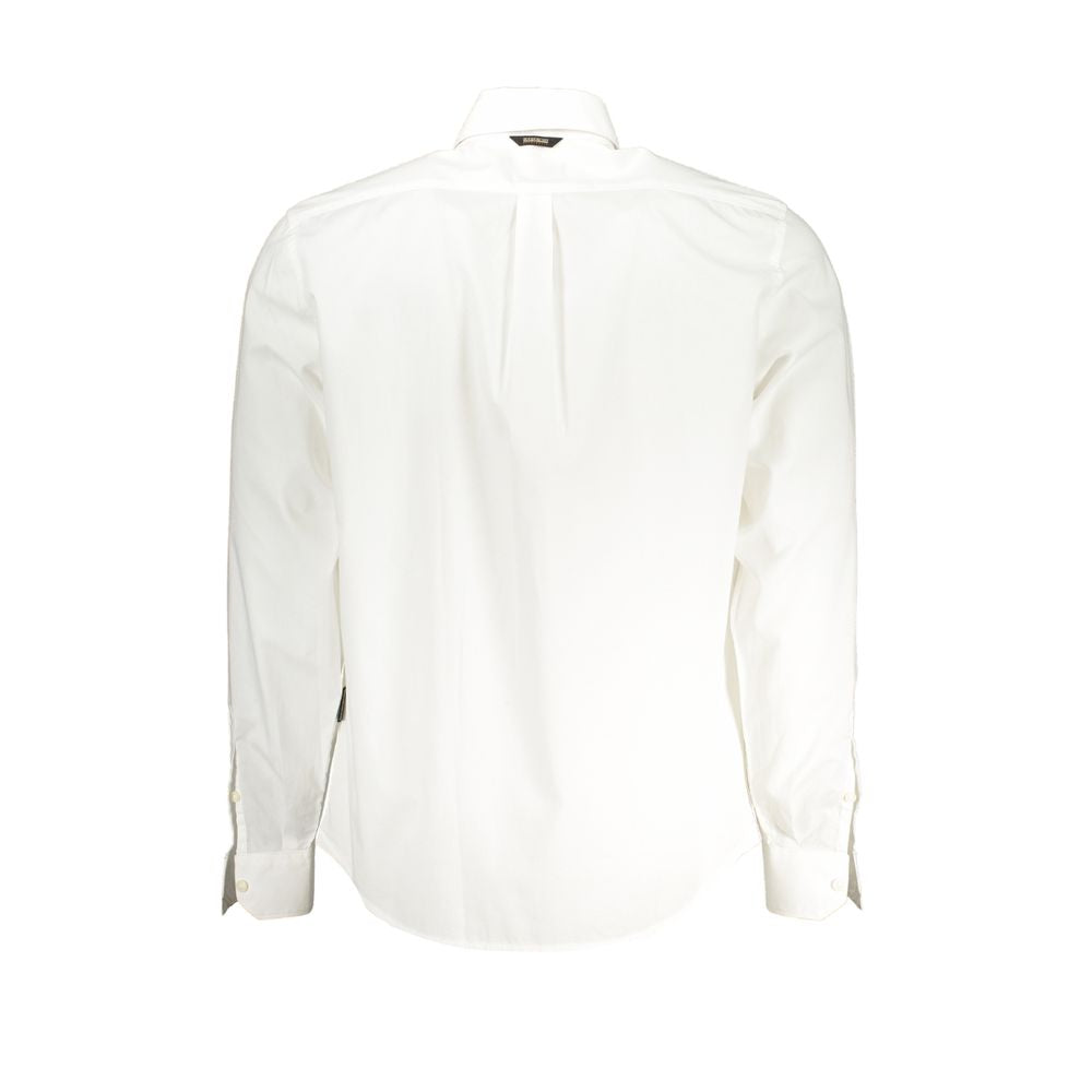 Napapijri Hvid Bomuld Skjorte-Modeoutlet
