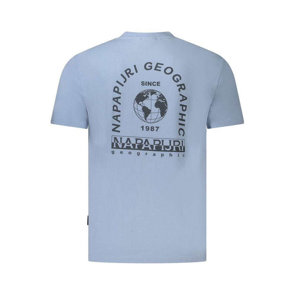 Napapijri Light Blue Organic Cotton Men TShirt