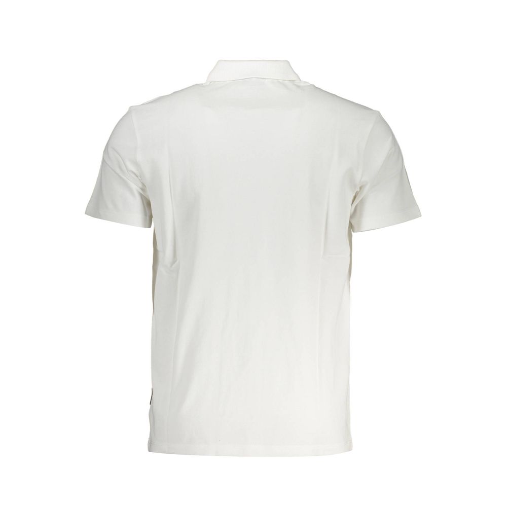 Napapijri White Cotton Men Polo Shirt-Modeoutlet