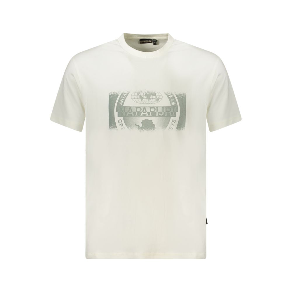Napapijri White Cotton Men T-Shirt