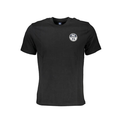 North Sails Black Cotton Men T-Shirt