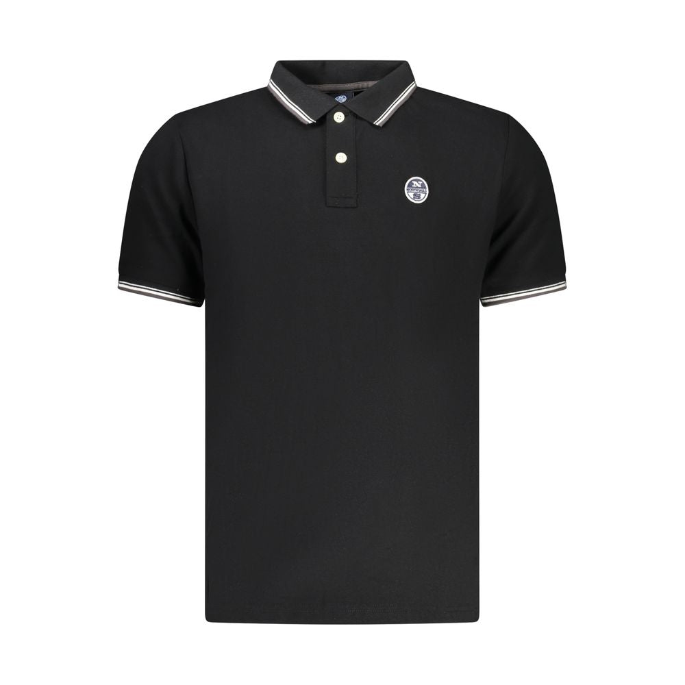 North Sails Black Cotton Men's Polo Shirt