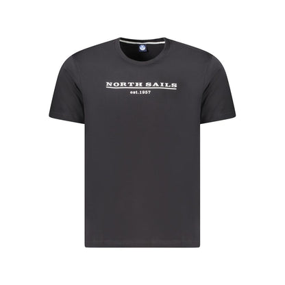 North Sails Black Cotton Men's T-Shirt