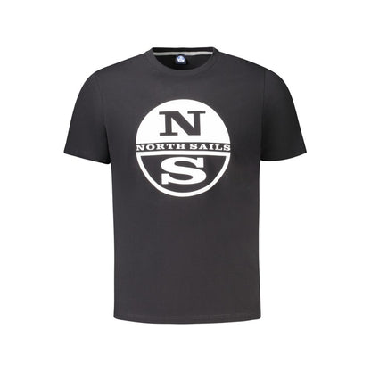 North Sails Black Cotton Men's T-Shirt