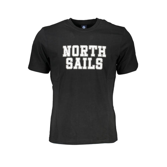 North Sails Black Cotton Men's T-Shirt