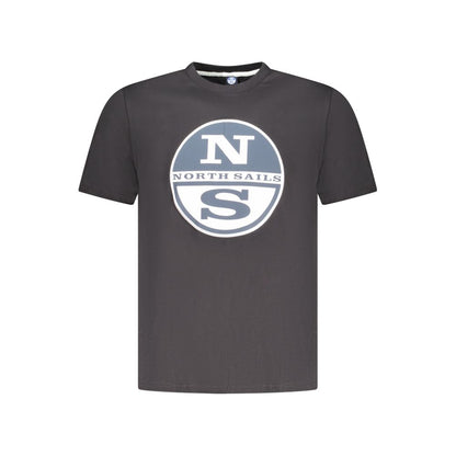 North Sails Black Cotton Men's T-Shirt