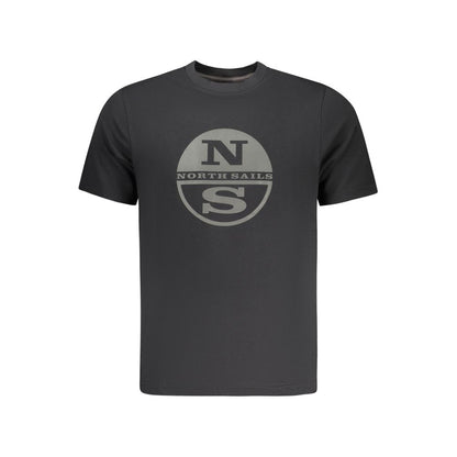 North Sails Black Cotton Men's T-Shirt