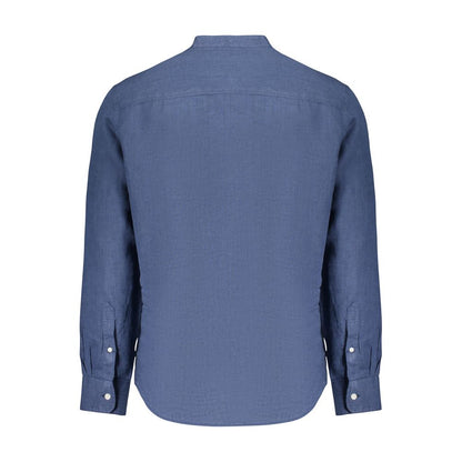 North Sails Blue Linen Mens Shirt