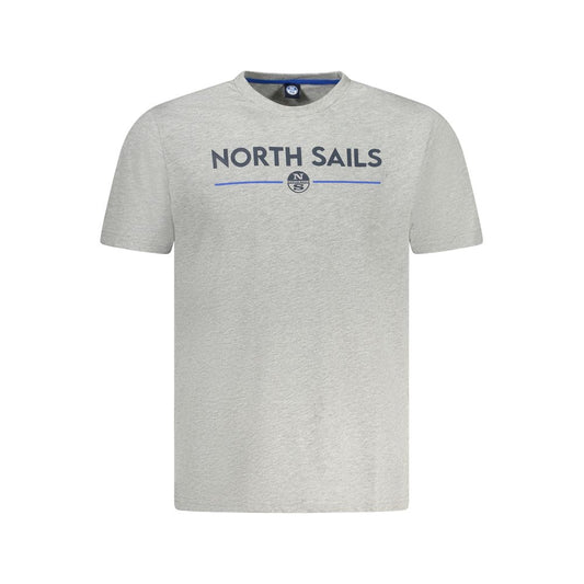 North Sails Grigio Cotton Men T-Shirt