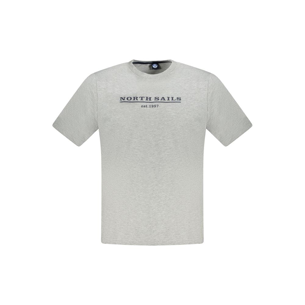North Sails Grigio Cotton Men T-Shirt