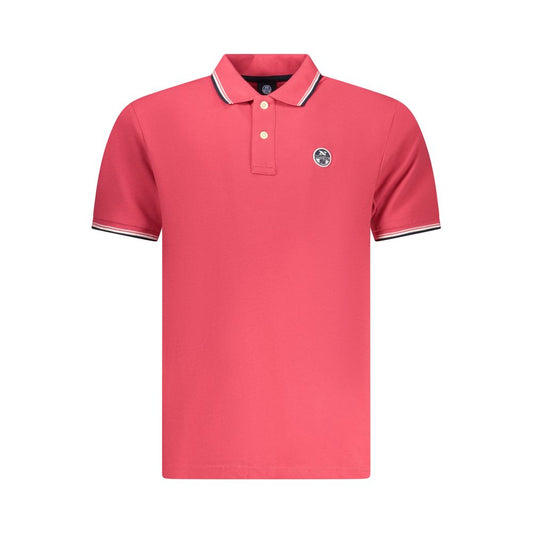 North Sails Red Cotton Men Polo