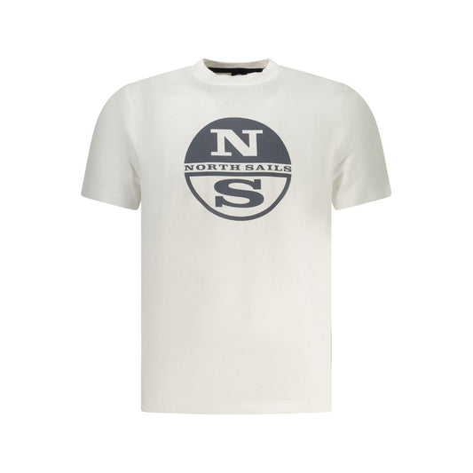 North Sails White Cotton Men T-Shirt