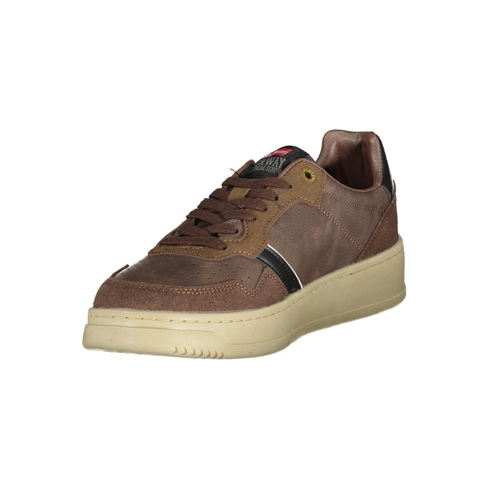 Norway 1963 Brown Polyester Men Sneakers