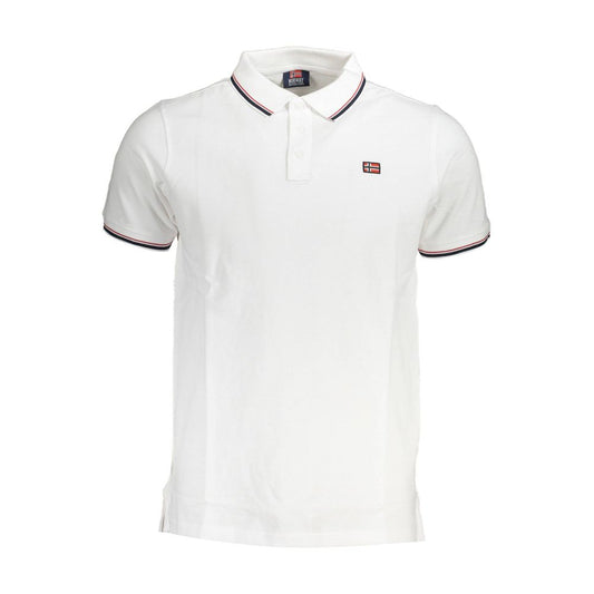 Norway 1963 White Cotton Men Polo Shirt