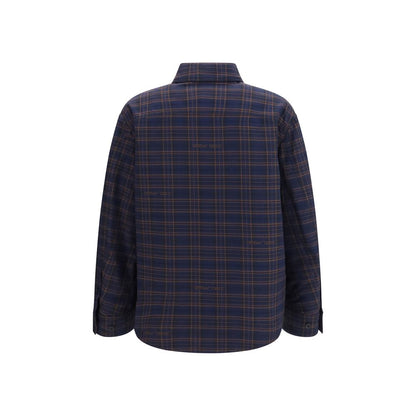 Off-White Blue Cotton Pattern Shirt