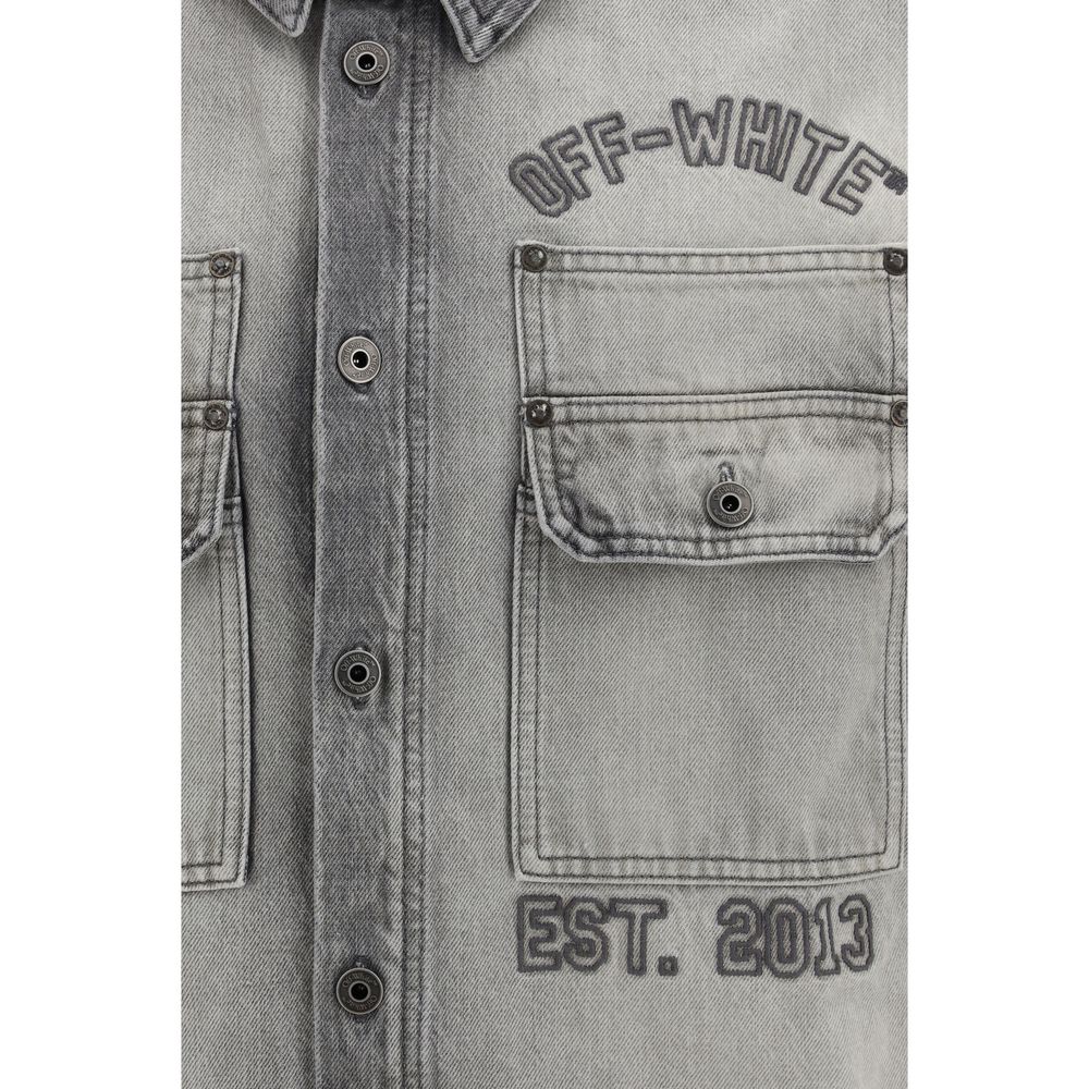 Off-White Gray Denim Shirt