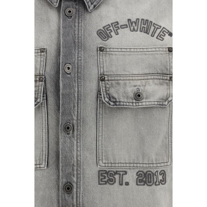 Off-White Gray Denim Shirt