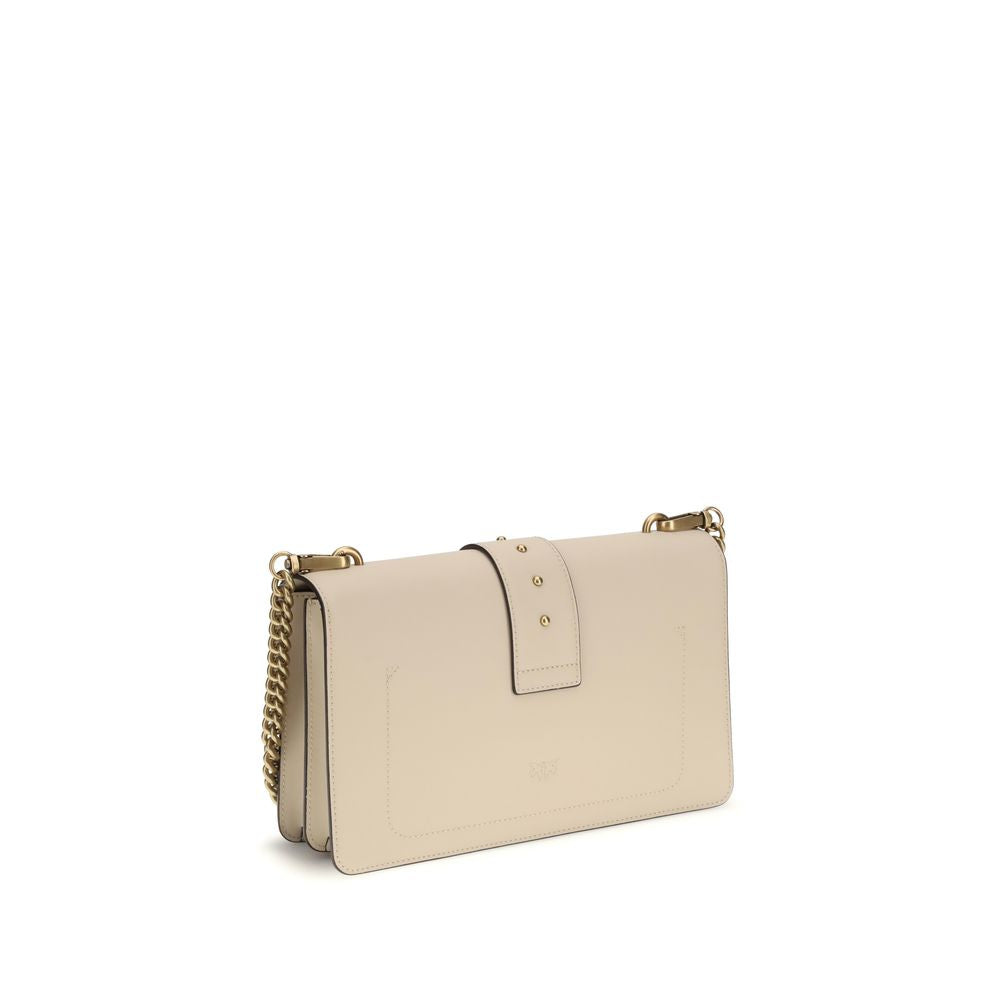 PINKO Beige Calf Leather Bos Taurus Shoulder Bag