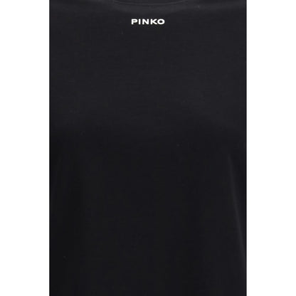 PINKO Black Cotton T-Shirt