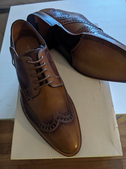 Dolce & Gabbana Giotto Paint brune Derby-snøresko – str. 42