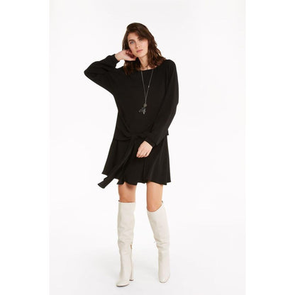 Patrizia Pepe Black Viscose Casual Dress