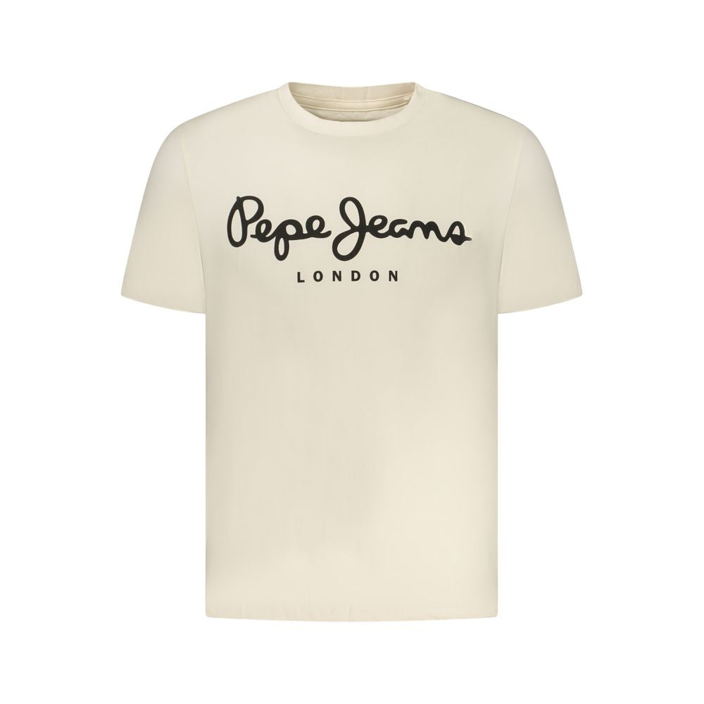 Pepe Jeans Beige Cotton Men's T-Shirt