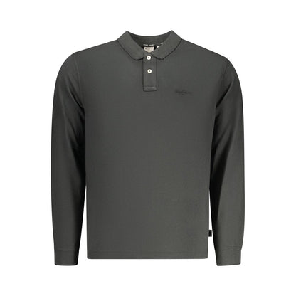 Pepe Jeans Black Cotton Men Polo Shirt