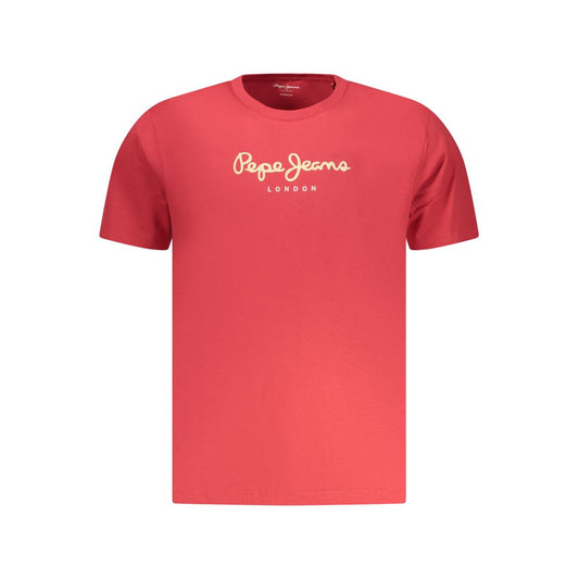 Pepe Jeans Rosso Cotton Men T-Shirt