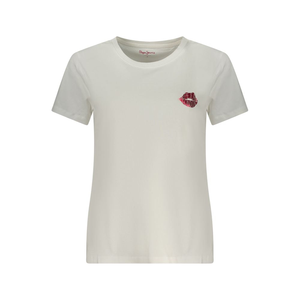 Pepe Jeans White Cotton Women T-Shirt