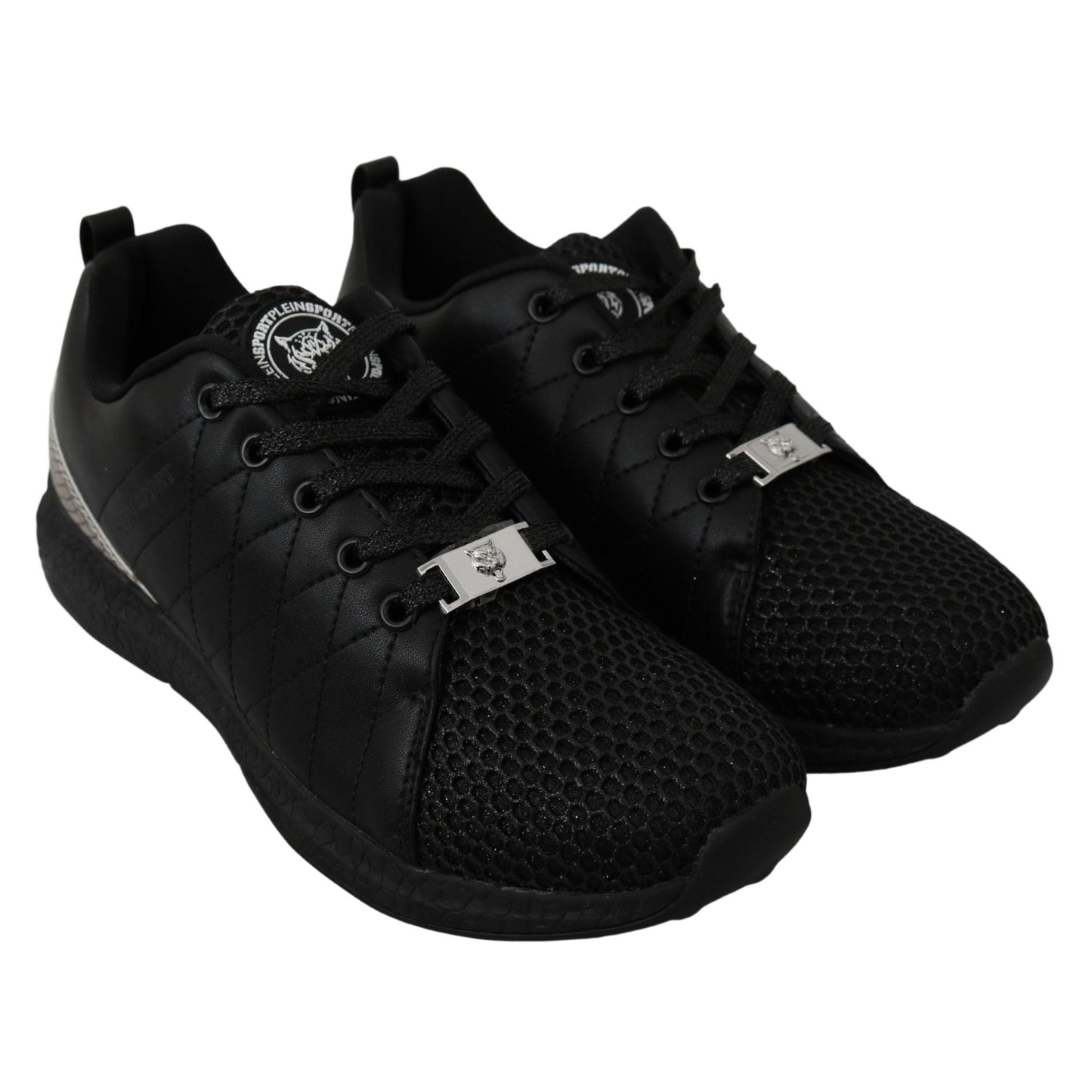 Philipp Plein Black Casual Running Sneakers Shoes
